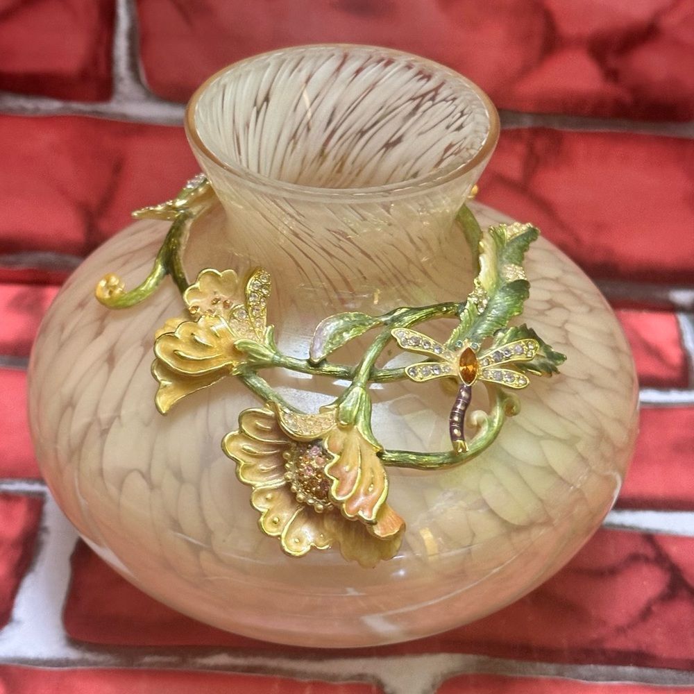 Jay Strongwater Florina Floral Vine Vase